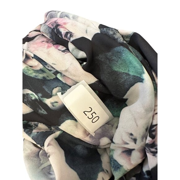 🍒 2/$20 🍒 Navy Floral Sheer Long Sleeved Blouse Rond Neck sz S - Picture 8 of 8